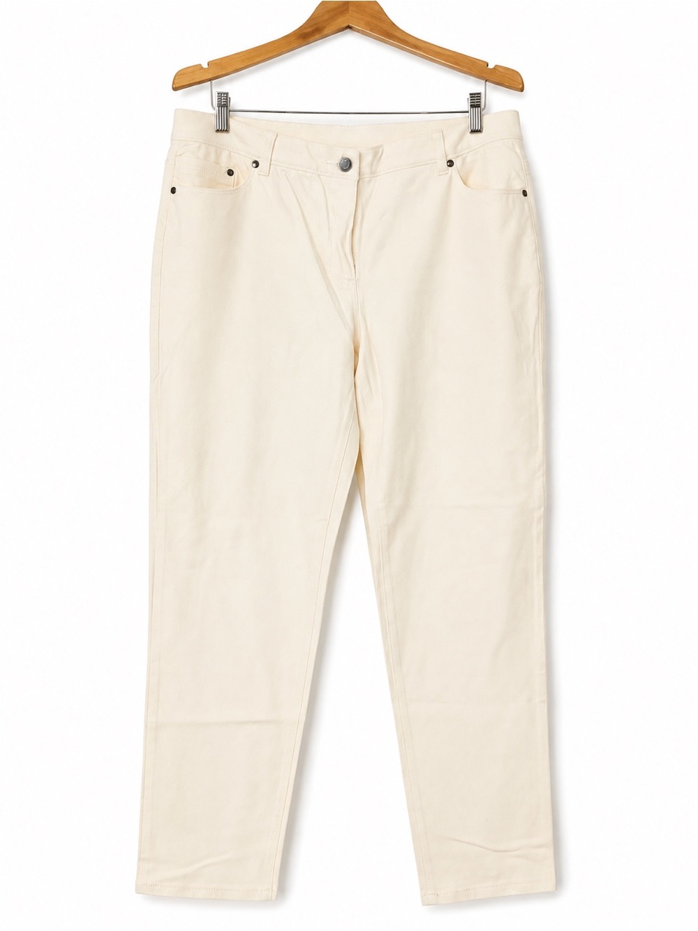 Chico’s So Slimming Ivory Stretch Pants Size 2.5R US 14 Large
